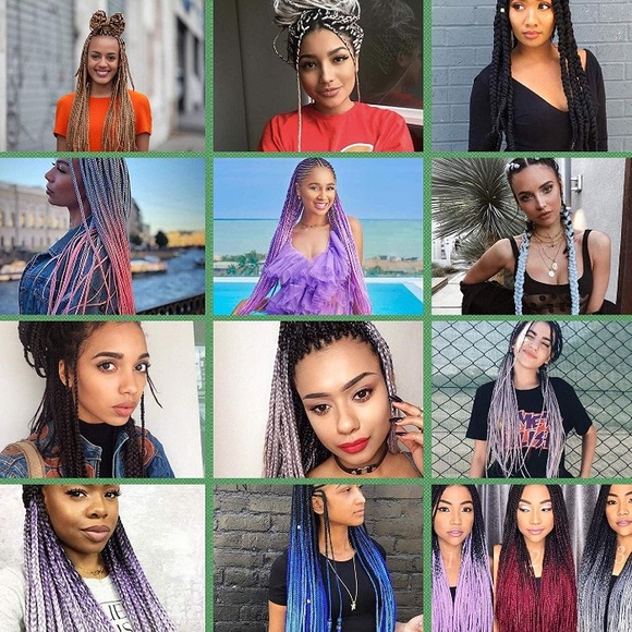 5 packs of Black Purple  ombré braiding hair *NWT*